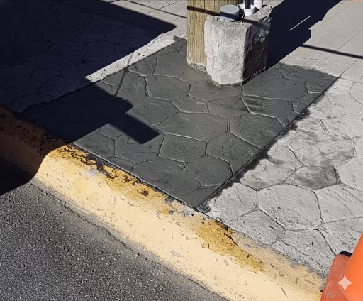 Garage slab with smooth machine finish